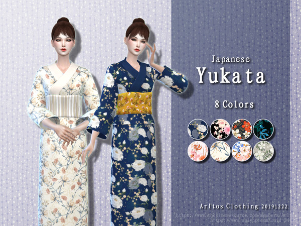 Sims 4 Japanese Yukata by Arltos at TSR