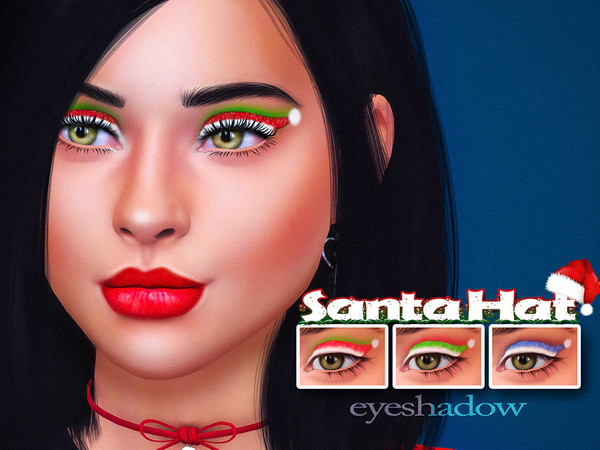 Sims 4 Santa Hat Eyeshadow at Katverse
