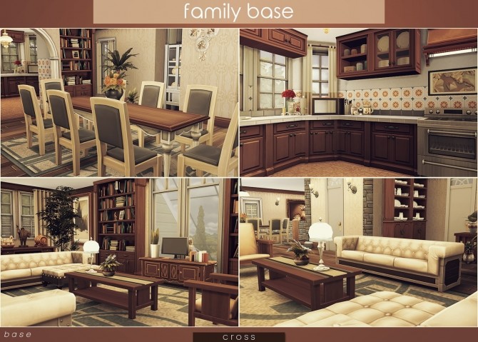 Sims 4 Family Base house by Praline at Cross Design