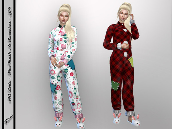 Sims 4 Christmas PJs by pizazz at TSR