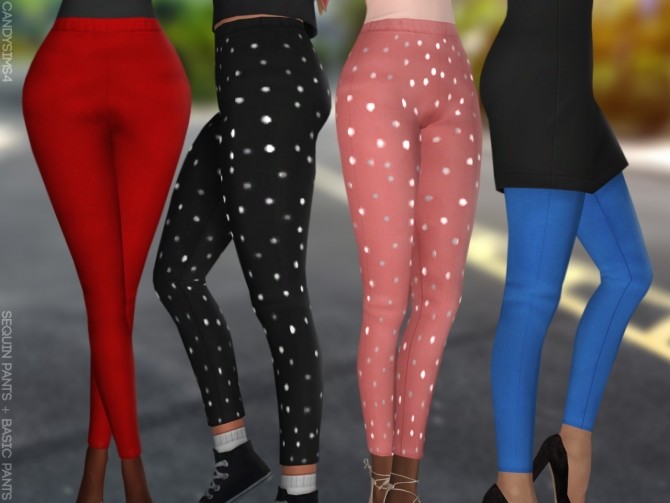Sims 4 SEQUIN & BASIC PANTS at Candy Sims 4