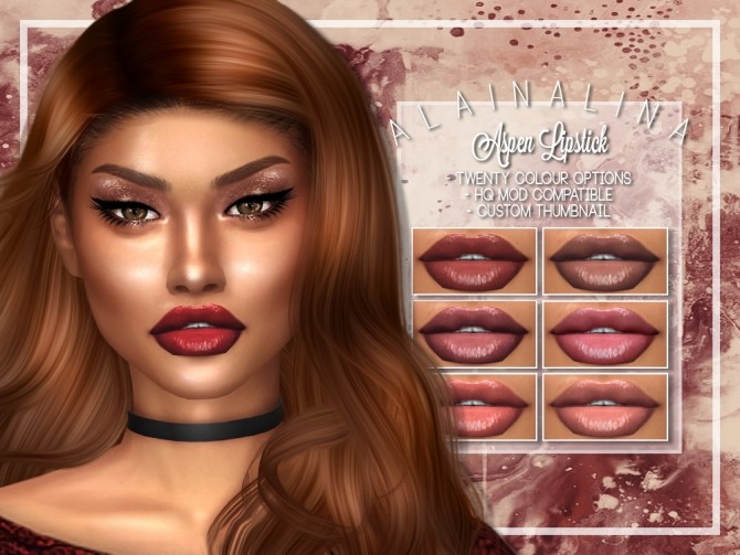 Sims 4 Aspen Lipstick at AlainaLina