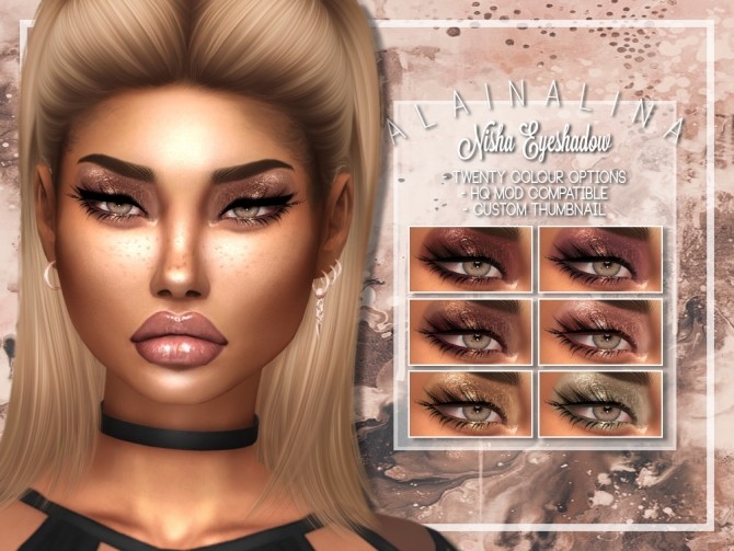 Sims 4 Nisha Eyeshadow at AlainaLina