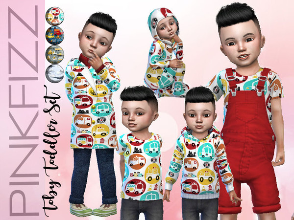 Sims 4 Toby Toddler Set by Pinkfizzzzz at TSR