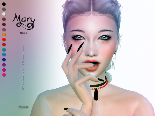 Sims 4 Mary Nails by Suzue at TSR