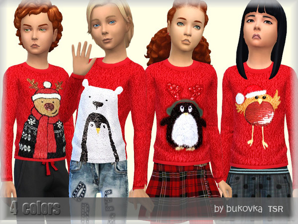 Sims 4 Christmas Sweater 2 by bukovka at TSR