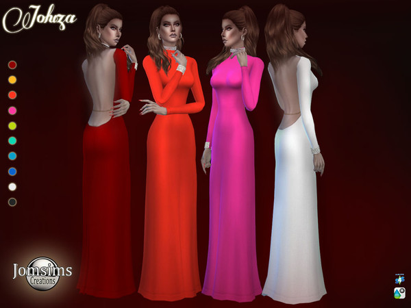 Sims 4 Joluza dress by jomsims at TSR