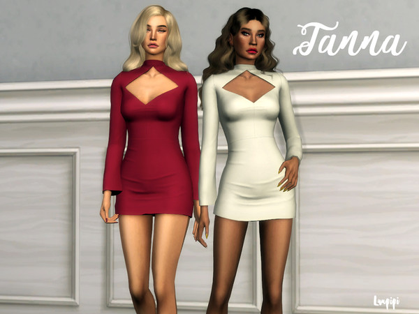 Sims 4 Tanna short dress by laupipi at TSR