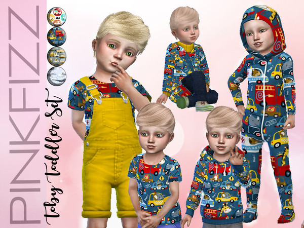 Sims 4 Toby Toddler Set by Pinkfizzzzz at TSR