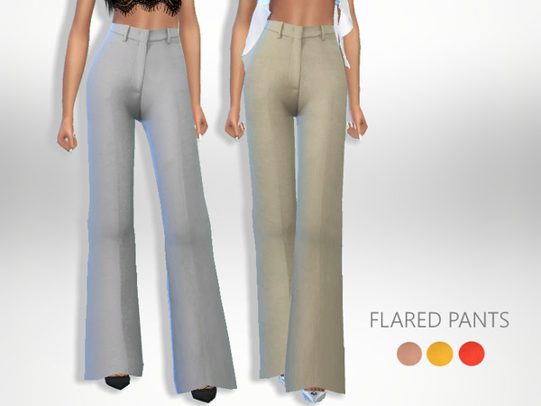 Sims 4 Flared Pants by Puresim at TSR