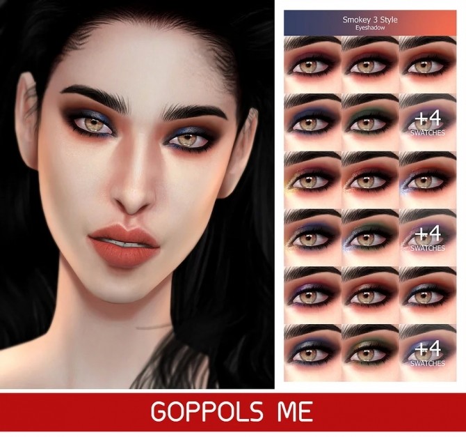 Sims 4 GPME GOLD Smokey 3 Style Eyeshadow at GOPPOLS Me