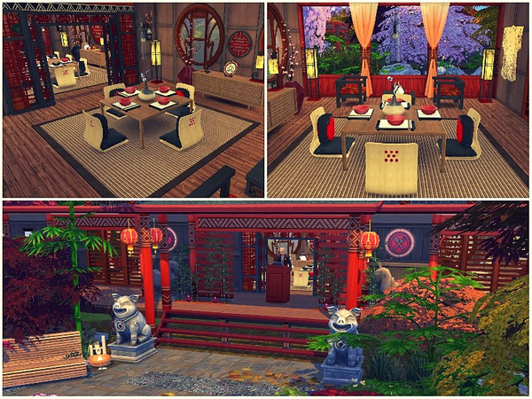Sims 4 Traditional Japanese restaurant by lotsbymanal at TSR