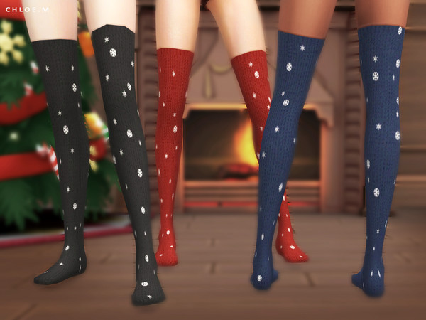 Sims 4 Knitted Socks by ChloeMMM at TSR
