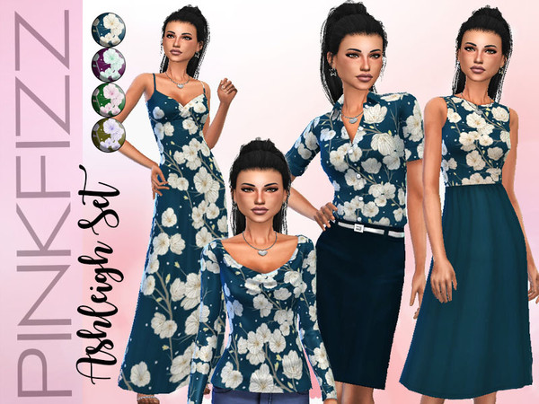 Sims 4 Ashleigh Set by Pinkfizzzzz at TSR