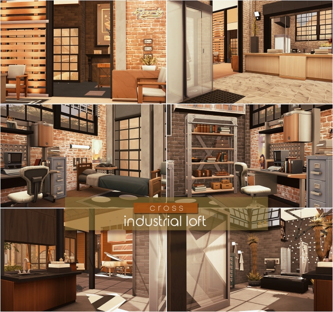 Industrial Loft by Praline at Cross Design » Sims 4 Updates