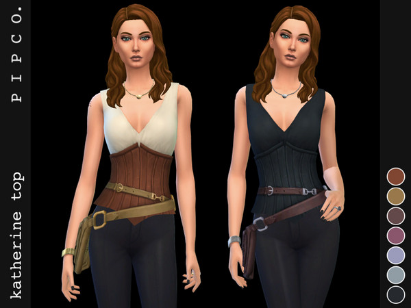 Sims 4 Katherine top by Pipco at TSR