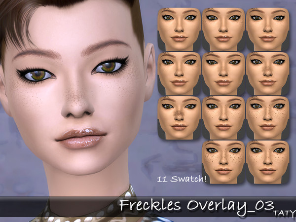 Sims 4 Freckles Overlay 03 by tatygagg at TSR