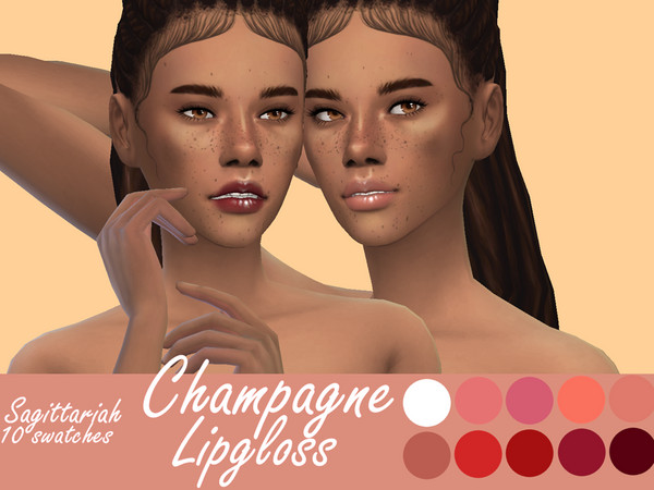 Sims 4 Champagne Lipgloss by Sagittariah at TSR