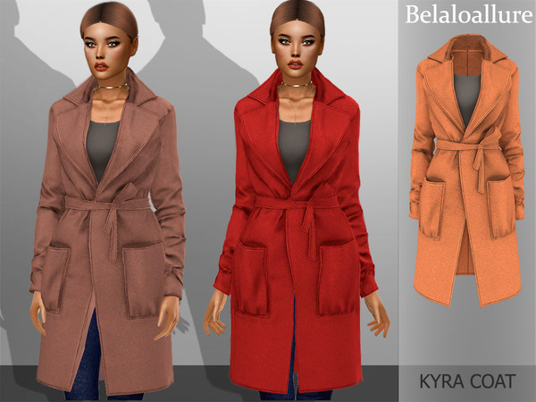 Sims 4 Belaloallure Kyra coat by belal1997 at TSR