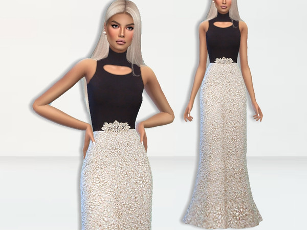Sims 4 Memento Gown by Puresim at TSR