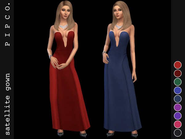 Sims 4 Satellite gown by Pipco at TSR