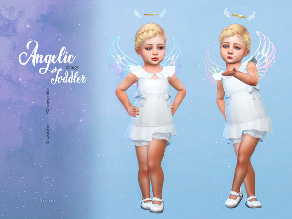 Sims 4 Angelic Toddler Wings by Suzue at TSR