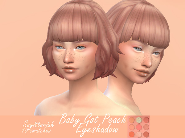 Sims 4 Baby Got Peach Eyeshadow by Sagittariah at TSR