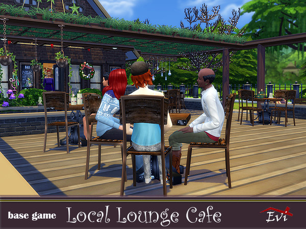 Sims 4 Local Lounge Cafe by evi at TSR