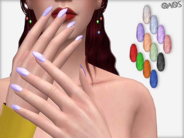 Sims 4 New Year Nails by OranosTR at TSR