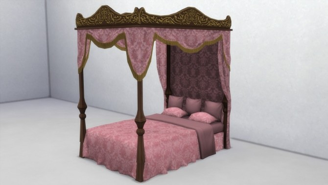 Sims 4 French Canopy Bed by TheJim07 at Mod The Sims