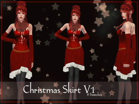 Christmas Skirt V1 by Reevaly at TSR