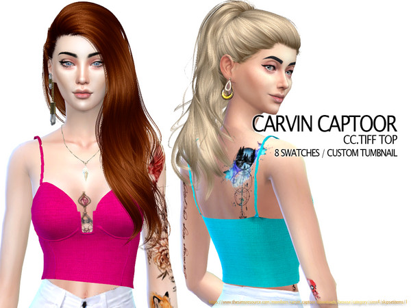 Sims 4 Tiff Top by carvin captoor at TSR