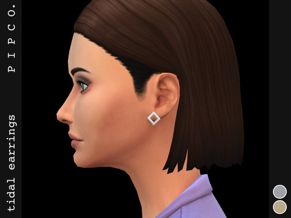 Sims 4 Tidal earrings by Pipco at TSR