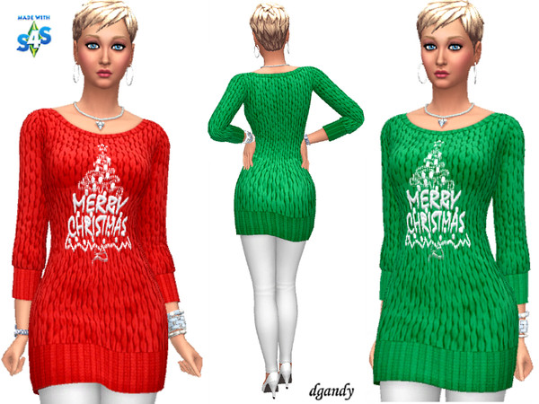 Sims 4 Holiday Dress 20191210 by dgandy at TSR