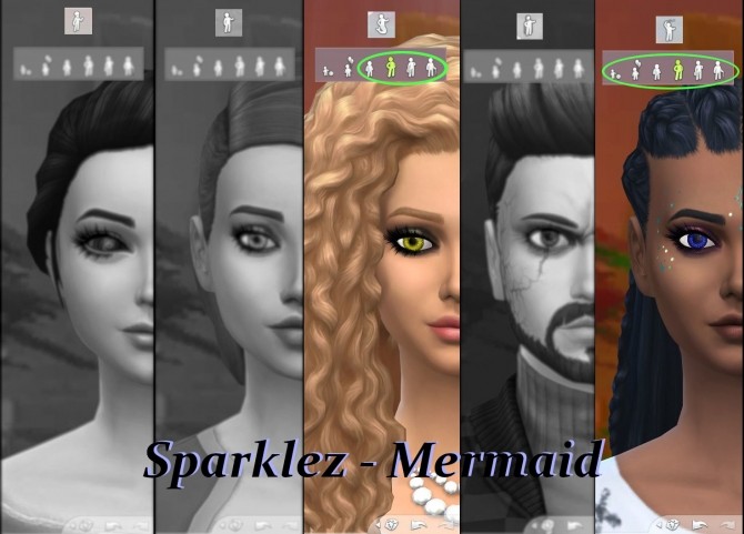 Sims 4 Sparkly Eyes   Human, Mermaid, Spellcaster or Vampire by Serpentia at Mod The Sims