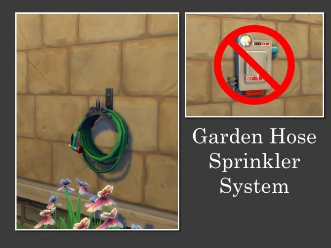 Sims 4 Garden Hose Sprinkler System by Teknikah at Mod The Sims