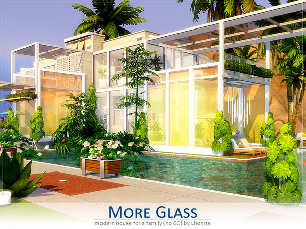 Sims 4 More Glass villa by Lhonna at TSR