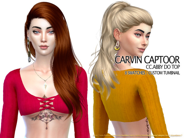 Sims 4 Abby do Top by carvin captoor at TSR