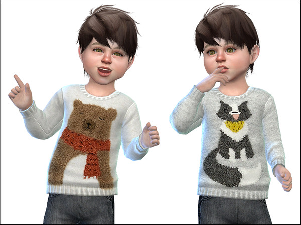 Sims 4 Sweater for Toddler Boys 02 by Little Things at TSR
