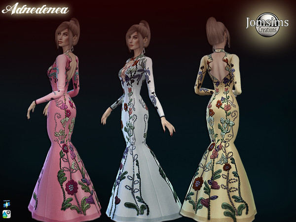 Sims 4 Adnedenea dress by jomsims at TSR