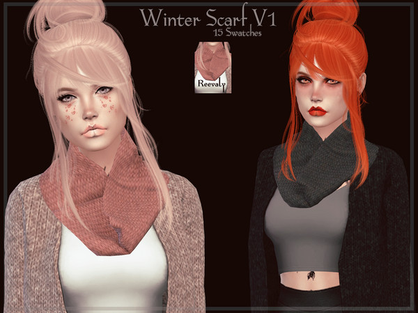 Sims 4 Winter Scarf V1 by Reevaly at TSR