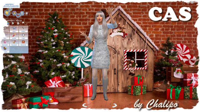 Sims 4 4x Christmas CAS background by Chalipo at All 4 Sims