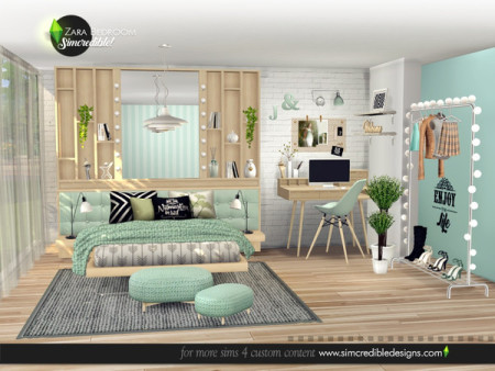 Zara Bedroom by SIMcredible at TSR » Sims 4 Updates