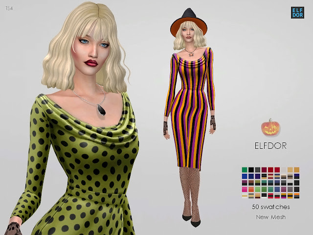 Sims 4 Dress Vanda at Elfdor Sims