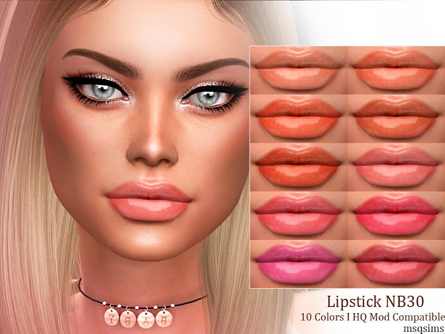 Sims 4 Lipstick NB30 at MSQ Sims