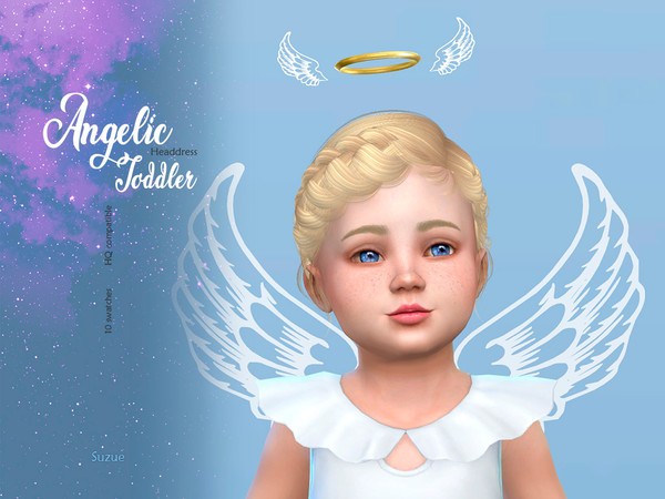 Sims 4 Angelic Toddler Headdress by Suzue at TSR