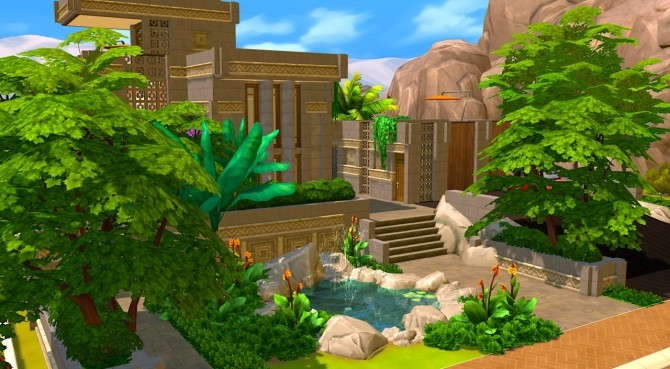 Sims 4 Frank Lloyd Wright’s Millard House at Qube Design