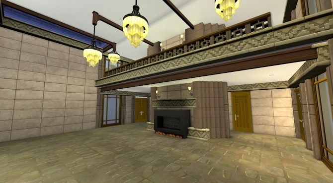 Sims 4 Frank Lloyd Wright’s Millard House at Qube Design