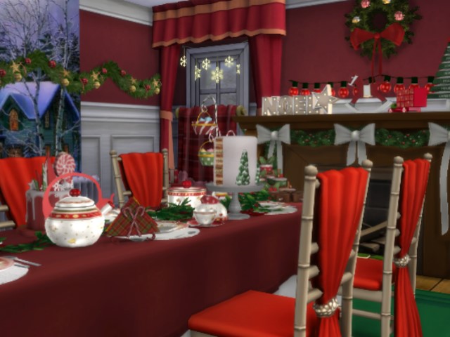 Sims 4 X mas Diningroom by Oldbox at All 4 Sims