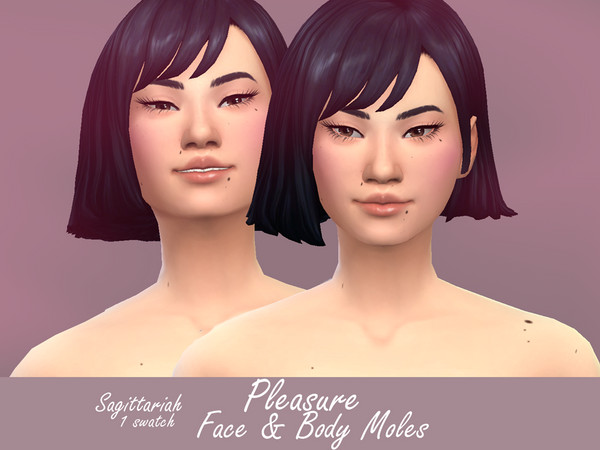 Sims 4 Pleasure Face & Body Moles by Sagittariah at TSR